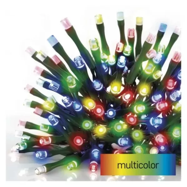 LED vánoční řetěz, 4m, venkovní i vnitřní, multicolor, programy, časovač D4AM21