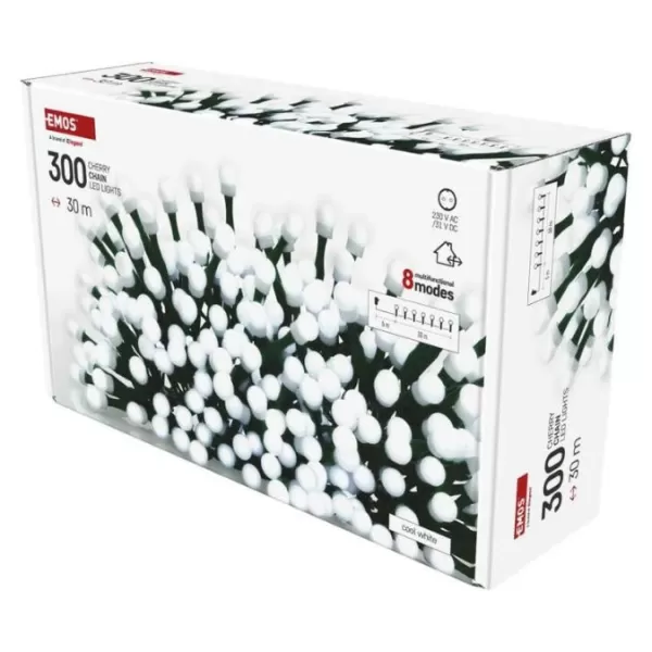 EMOS D5AC24 300LED XMAS CHERRY TIMER MF 30M CW-světýlka