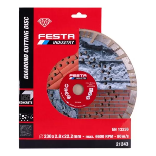Kotouč diamantový FESTA INDUSTRY řezný segmentový 230