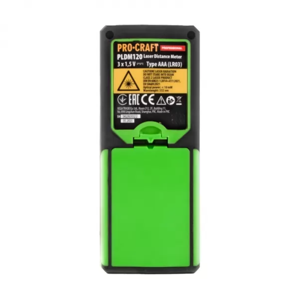 PROCRAFT Laserový měřič vzdálenosti PLDM120