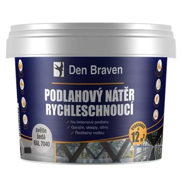 DENB Nátěr podlahový rychleschnoucí šedý RAL 7040 4kg