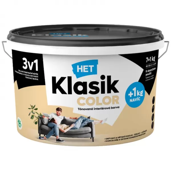 HET KLASIK COLOR - 0558 zelený olivový - 7+1 kg navíc