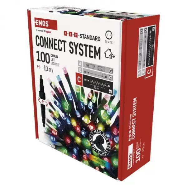 EMOS D1AM03 CONNECT CHAIN 100LED 10M IP44 MC-světýlka