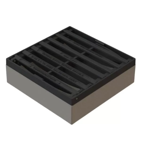 Mříž D400 50x50 ECOTOP s pantem, jištěná rám BEGU
