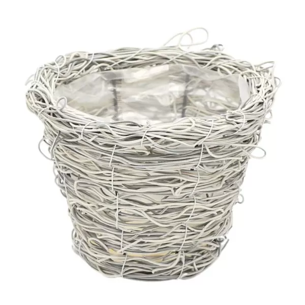 Dekorace - Obal vlákna plast 16x13cm bílý