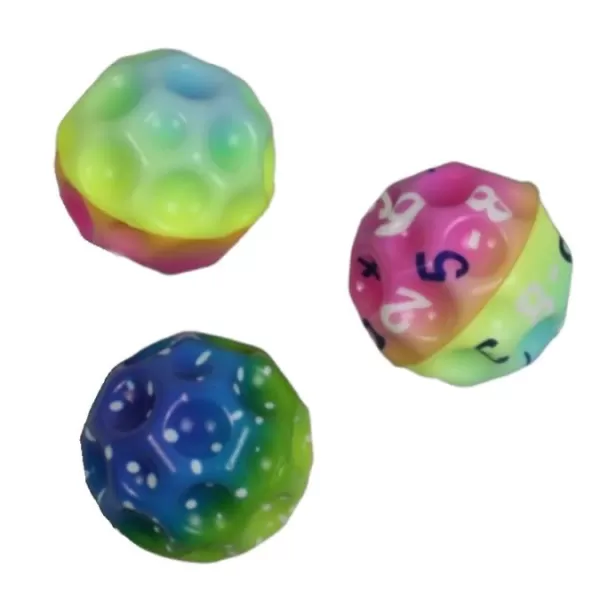 JUKO Míčky měkké gumové,duhový design pr.6cm