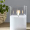 NIPEKO Svíce LED bílá hranatá 13cm
