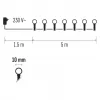 EMOS Řetěz vánoční 100LED XMAS CHERRY 5M IP20 CW /ZYK0204/
