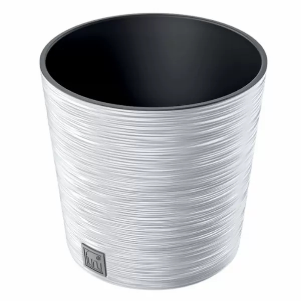 Obal na květník FURU ROUND 2v1 plastový bílý d25x25cm