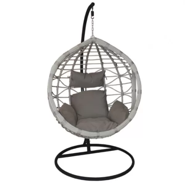 Křeslo závěsné, houpací OTELO světle šedé- IGOTREND D056-BX3012