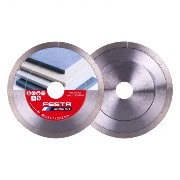 Kotouč diamantový FESTA INDUSTRY řezný plný 125x1x22,2mm