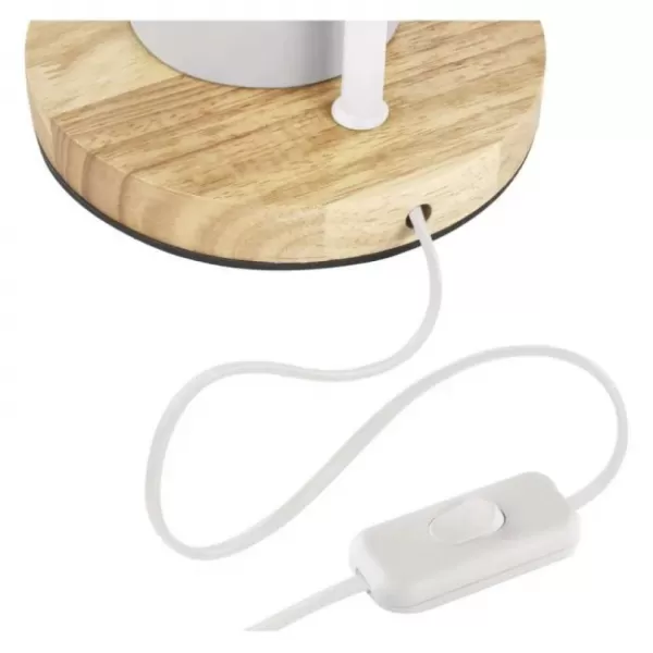 EMOS Stolní lampa POPPY na žárovku E27, bílá