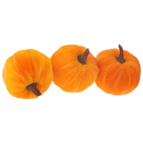 Dekorace - Dýně v boxu 6cm 3ks semiš