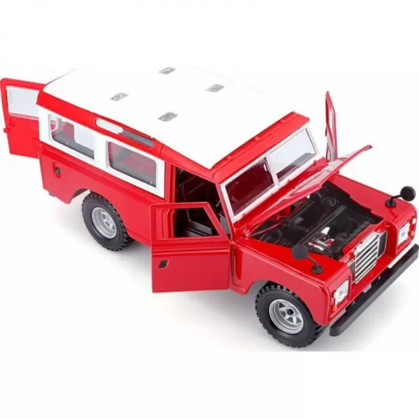 Bburago - Auta HOBBY, Land Rover Series II, červená, 1:24
