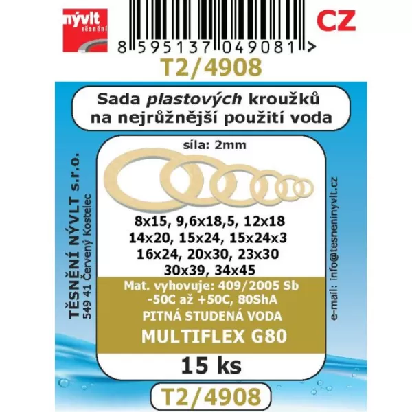 Sada plast.kroužků MULTIFLEX G80 15ks náhrada T2/263