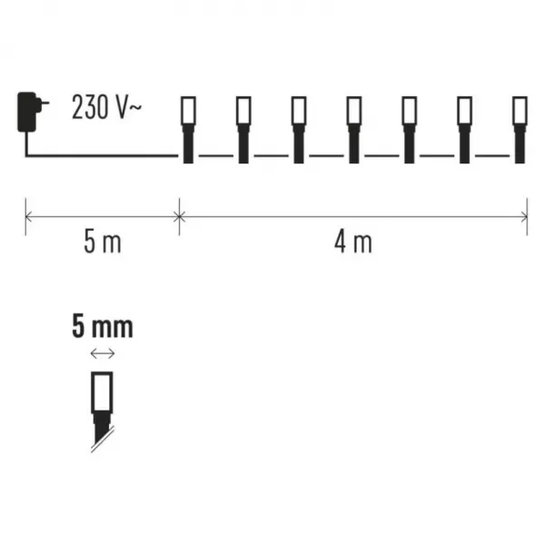 EMOS 40 LED XMAS CLASSIC TIMER 4M MC ZY0811T