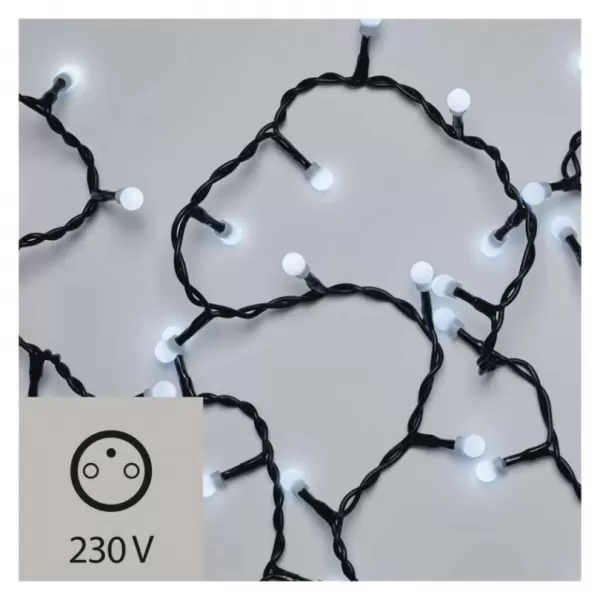EMOS Řetěz vánoční 100LED XMAS CHERRY 5M IP20 CW /ZYK0204/