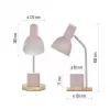 EMOS Stolní lampa POPPY na žárovku E27, růžová