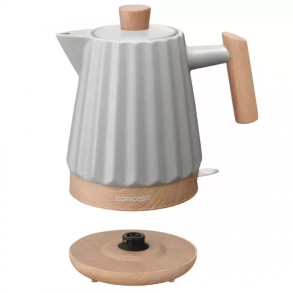 CONCEPT Rychlovarná konvice keramická 1,5 l, světle šedá