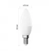 EMOS LED CLS CANDLE 4,2W 40W 470lm E14 WW ZQ3E21.3 3ks/bal