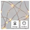 LED vánoční nano řetěz měděný, 4m, venkovní i vnitřní, teplá bílá, časovač D3AW01