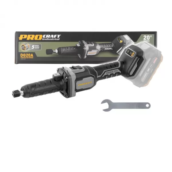 Aku přímá bruska Procraft Industrial DG20A-BB (bez baterie a nabíječky)