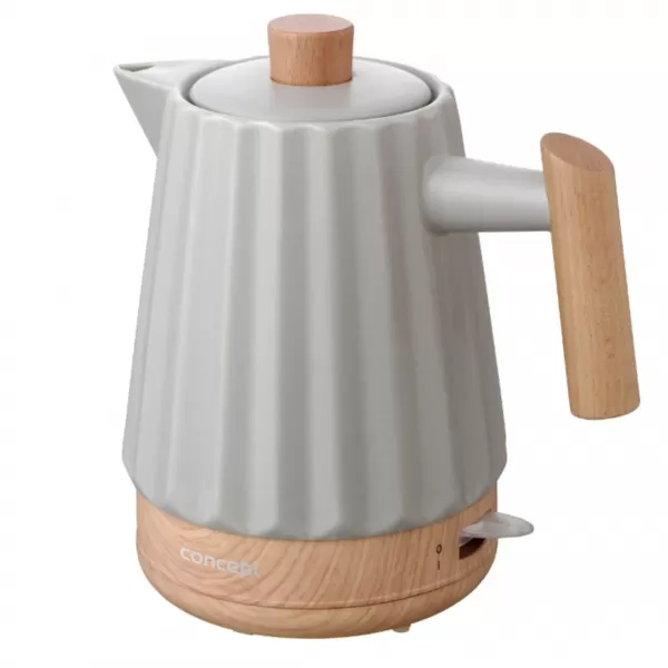 CONCEPT Rychlovarná konvice keramická 1,5 l, světle šedá