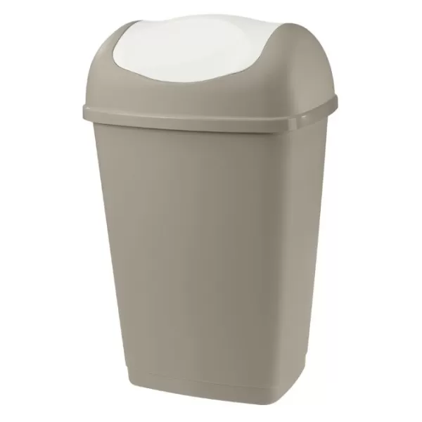 Koš odpadkový Aurora 9L šedohnědá/bílá