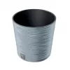 Obal na květník FURU ROUND 2v1 plastový sv.šedý d25x25cm