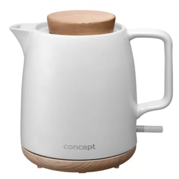 CONCEPT Rychlovarná konvice Elegant keramická 1 l, bílá
