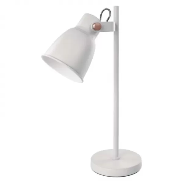 EMOS Stolní lampa JULIAN na žárovku E27, bílá Z7621W