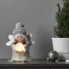 NIPEKO Dekor. LED andílek šedý baterie
