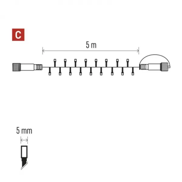 EMOS D1AW02 CONNECT ICICLE 50LED 5M IP44-světýlka