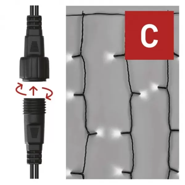 EMOS D1EC01 CONNECT CURTAIN 100LED 1X2M IP44-světýlka