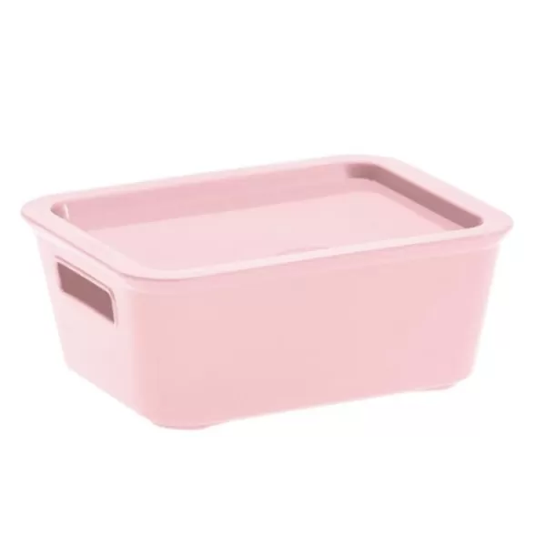 Úložný box BELLA M s víkem - 1,18 l ružová