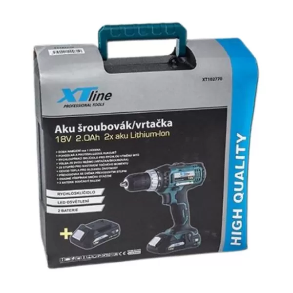 XT Vrtačka AKU 18V, 2xAKU 2,0AH