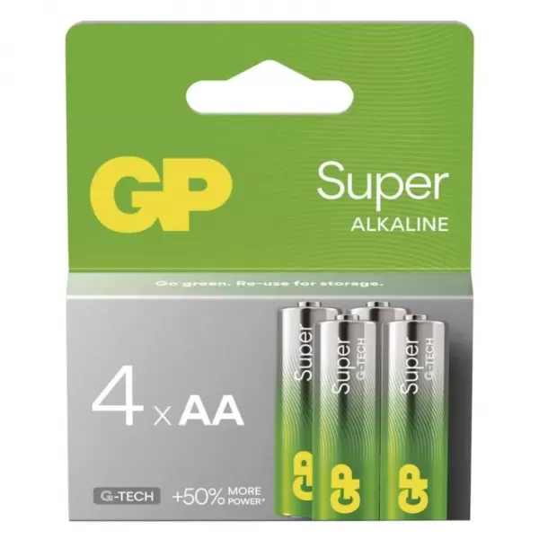 EMOS Baterie GP alkalická baterie SUPER AA LR6 B01214 4ks/bal