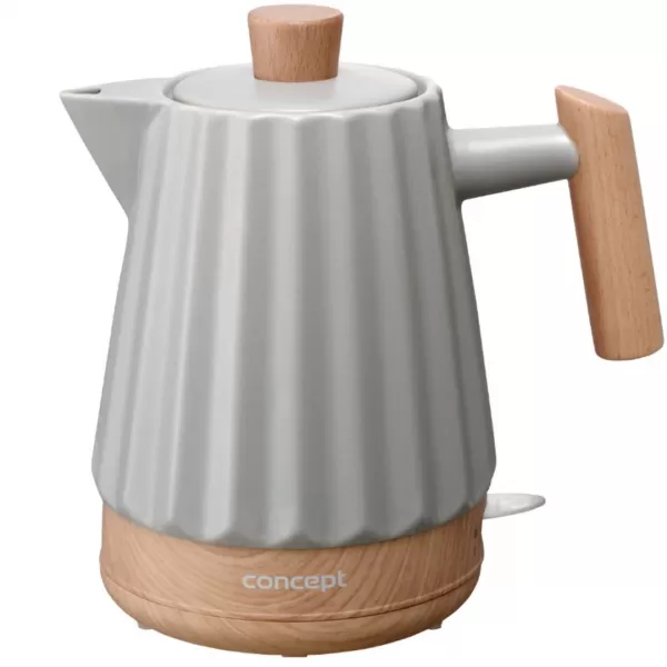 CONCEPT Rychlovarná konvice keramická 1,5 l, světle šedá