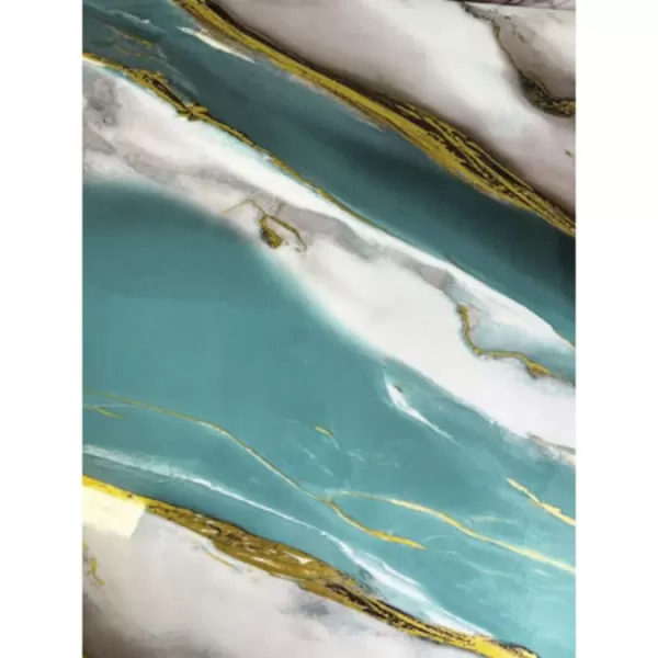 Samolepící panel Aventurin tyrkysová-zlatá 60x60cm, 2,5mm - 4ks