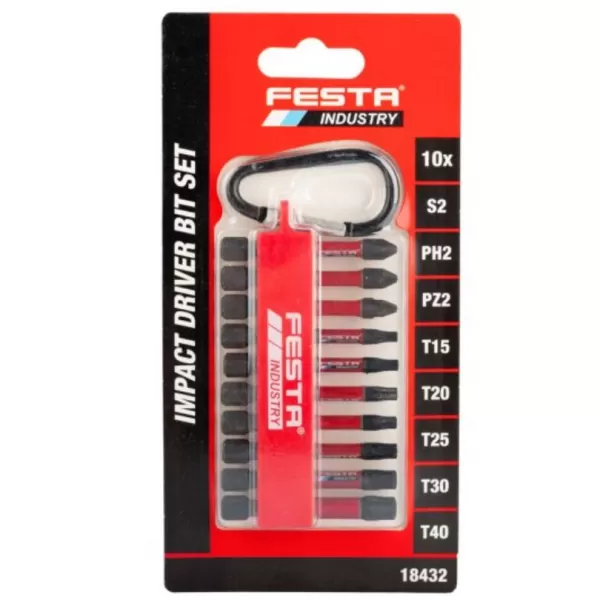 Sada torzních bitů FESTA INDUSTRY PH-PZ-TORX S2 1/4"