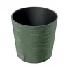 Obal na květník FURU ROUND 2v1 plastový zelený d25x25cm