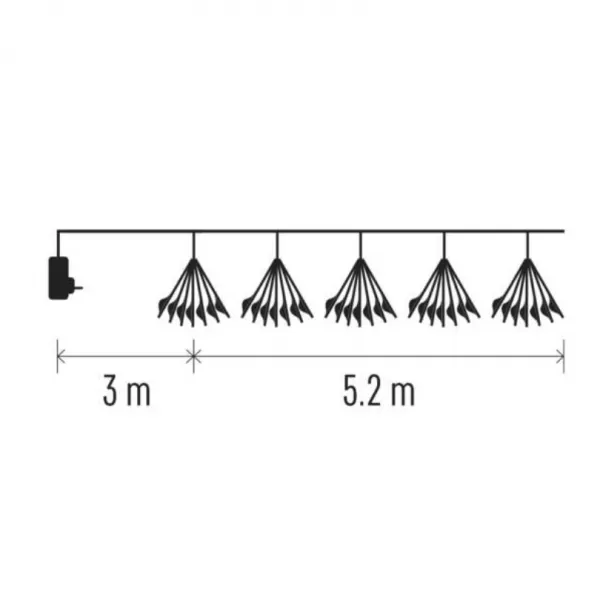 EMOS D3AW10 300LED NANO FIREWORKS GREEN-svět.řetěz