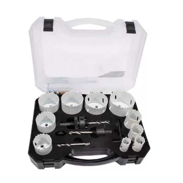 XT Sada vykružovacích bimetalových korunek 14dílů / 19-64mm plast.box