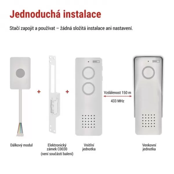 EMOS Audio telefon bezdrátový EM-518 H1087