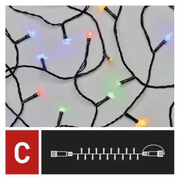 EMOS D1AM03 CONNECT CHAIN 100LED 10M IP44 MC-světýlka