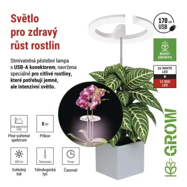 EMOS LED GROW pěstební lampa kruh Z7902