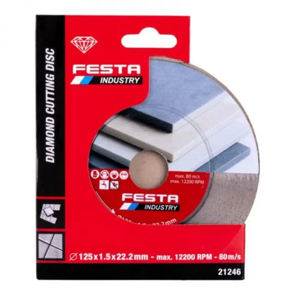Kotouč diamantový FESTA INDUSTRY řezný 125x1,5x22,2mm