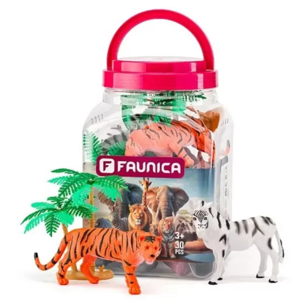 Zvířátka figurky sada v MEGA tubě-Safari