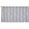 Vitrážní záclonka s perf.pásem Voile výšivka Pampeliška 140x48cm bílá