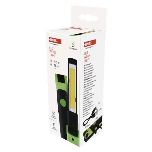 EMOS COB LED nabíjecí svítilna, 750 lm, 2000 mAh P4540
